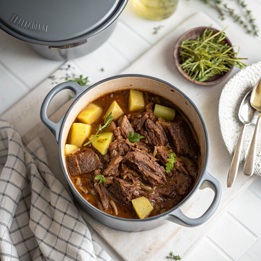 Mississippi pot roast recipe troubleshooting - adding potatoes and butter to balance flavors in slow cooker