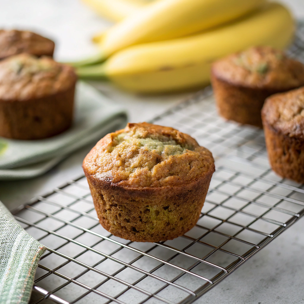 Banana zucchini muffins texture comparison - dense vs light and fluffy cross sections