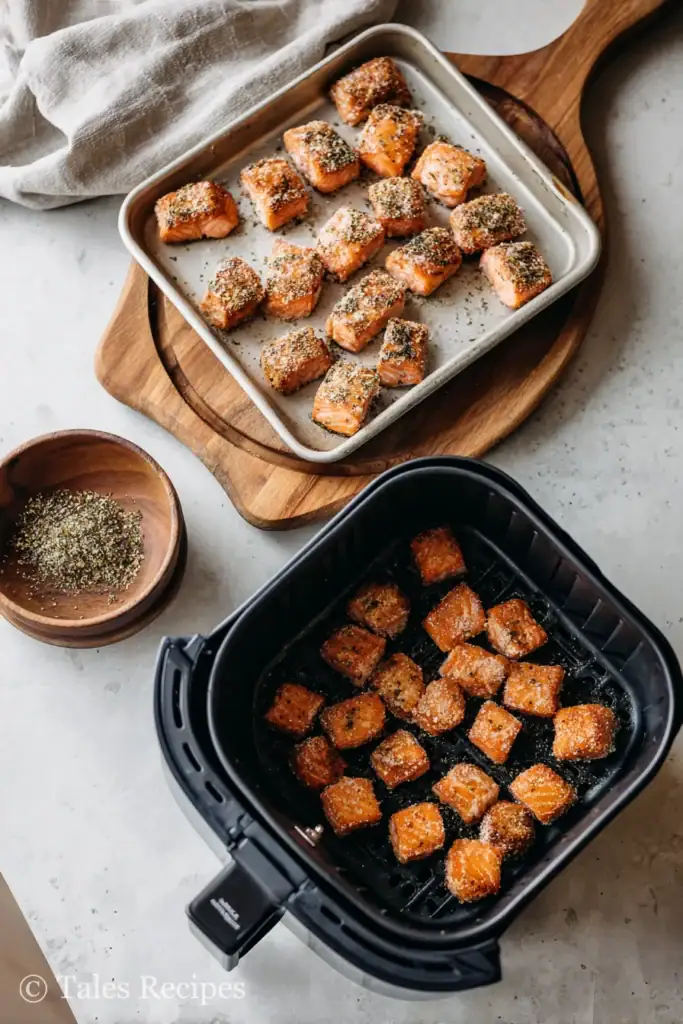 Oven and air fryer options for thai peanut salmon bites