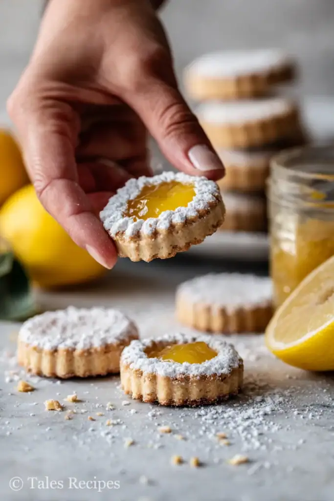 Buttery and bright traditional linzer cookie recipe with lemon curd and flour accents.